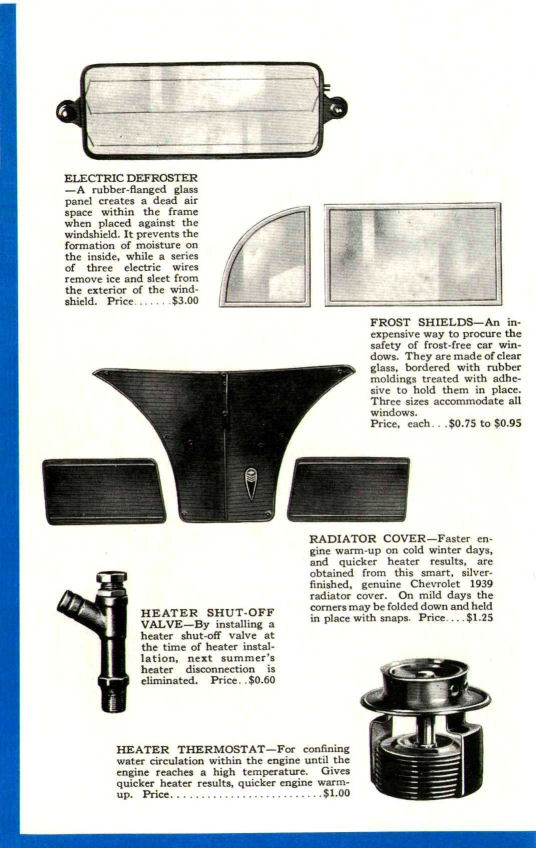 1939 Chevrolet Accessories Booklet Page 1